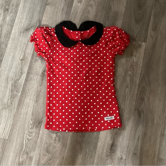 Merce and me red,white,black peterpan collar top size 8. - Picture 1 of 1